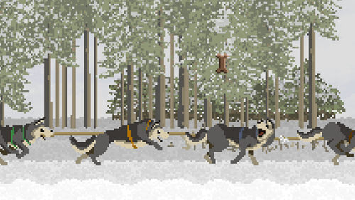 竞速游戏《雪橇狗传奇》比比看谁的雪橇更快