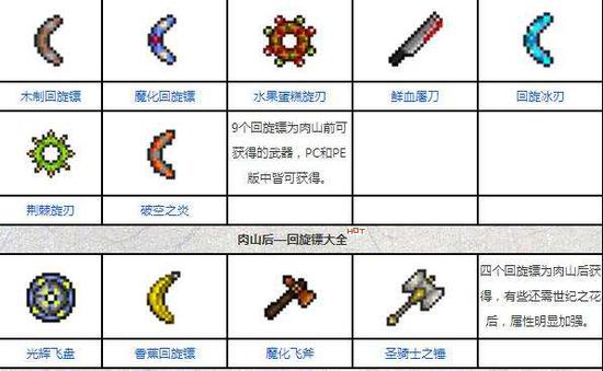 飞镖是被投掷后回到玩家手上的近战武器。他们被列为近战,很可能是因为他们造成的是物理伤害,而且不需要消耗魔法和子弹。