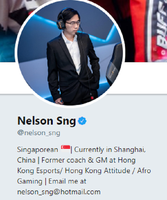 新加坡教练Nelson疑似加盟LPL老牌劲旅EDG