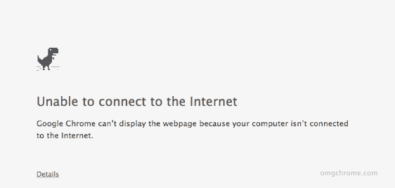 在Chrome浏览器中，如果出现网络连接错误，用户都可以玩这个小恐龙游戏