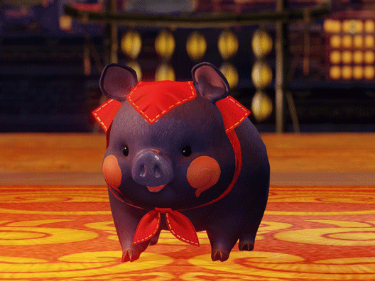 猪年活动跟宠“乌豚镇厄”展示