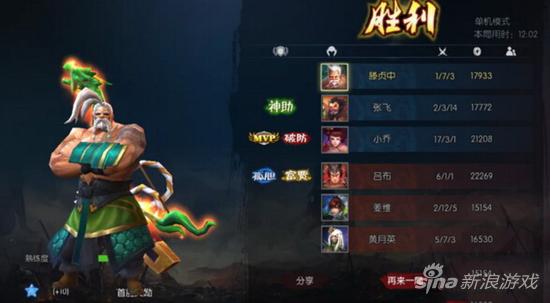 战斗结算界面