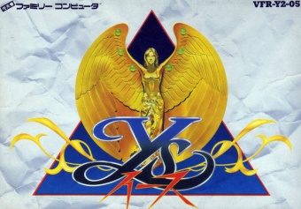 FC版《伊苏》封面是系列标志女神像，早期版本封面大多如此