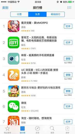 免费排行