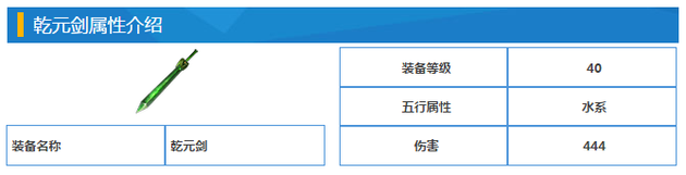 水系40级武器乾元剑图鉴