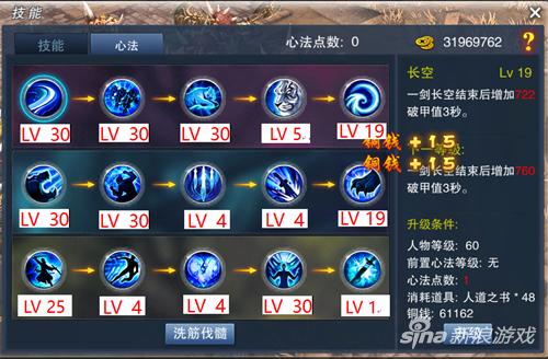 天子奕剑满级心法图 奕剑心法如何加点_9797