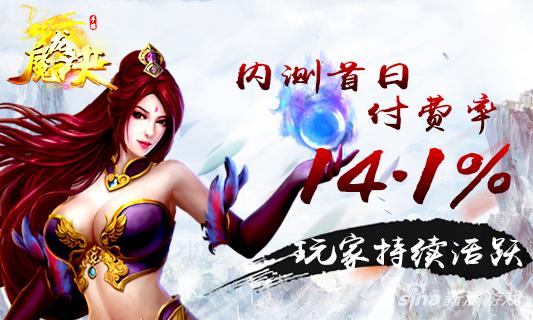 ARPG手游《魔龙诀》内测首日付费率曝光 玩家持续活跃