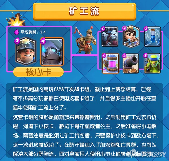 皇室战争矿工流卡组 战术上全新闪光点_9797