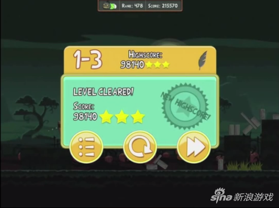 愤怒的小鸟季节版2011万圣节1-3通关攻略_97