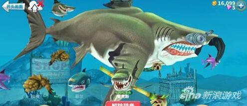 饥饿鲨世界手游鲨鱼巨大化 比巨齿鲨更厉害的鲨鱼