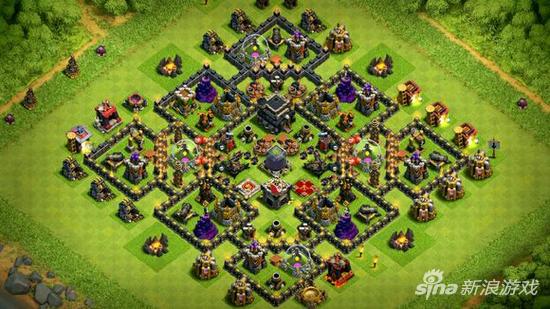 强迫症玩家必看!部落冲突最漂亮的九本阵型