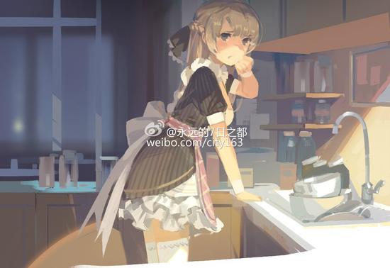 图6- 《永远的7日之都》角色“安”同人作品 厨房