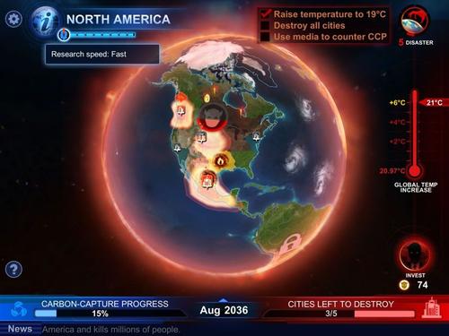 策略模拟游戏《碳排放战争》登陆移动平台