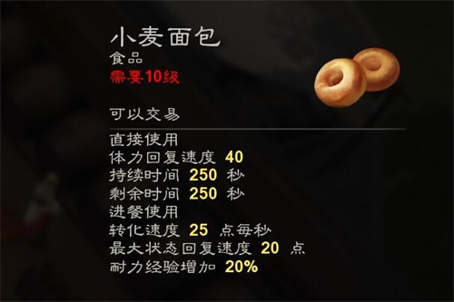 售价450金币的小麦面包