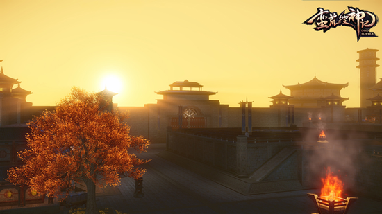 日落黄昏下的瓮城幻境