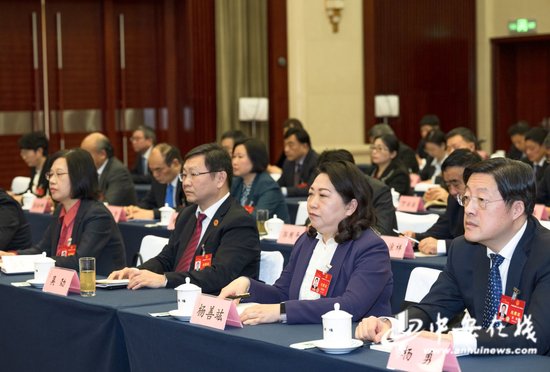 安徽代表团女代表参加团组会议