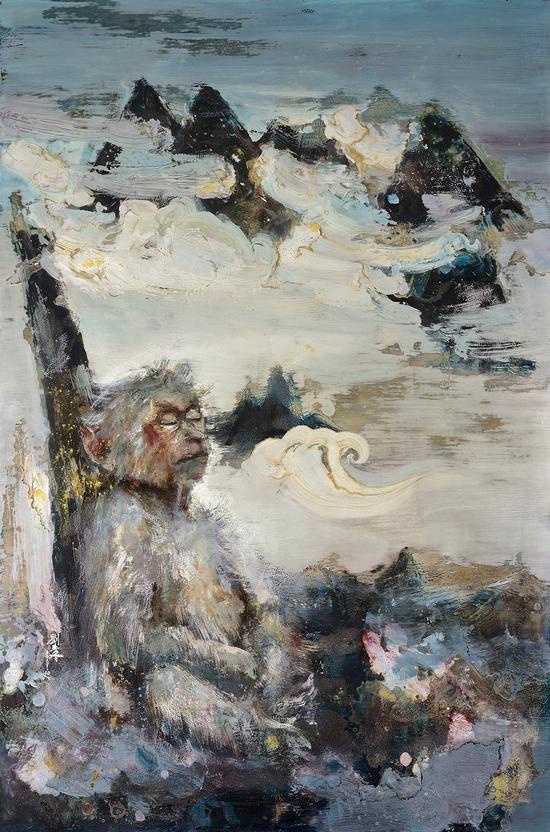  《五百年》刘立冬 120x80cm，铜、大漆，2019年