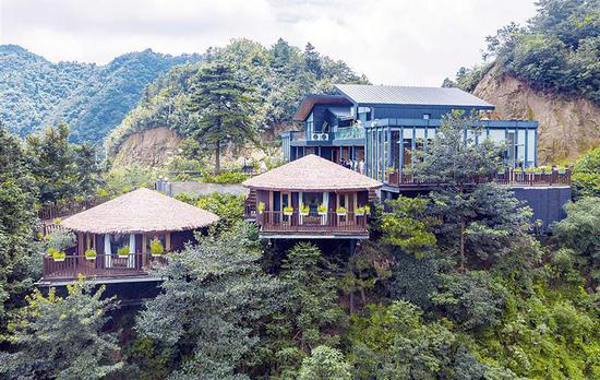 潜山市天柱山风景区一家民宿。 通讯员 仰焘 摄