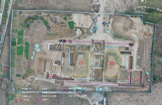 涂山门及城墙地上、地下部分布局、结构示意图  来源：安徽省文物考古研究所