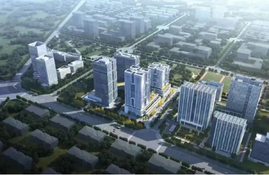 蜀山区建筑业总部基地鸟瞰图