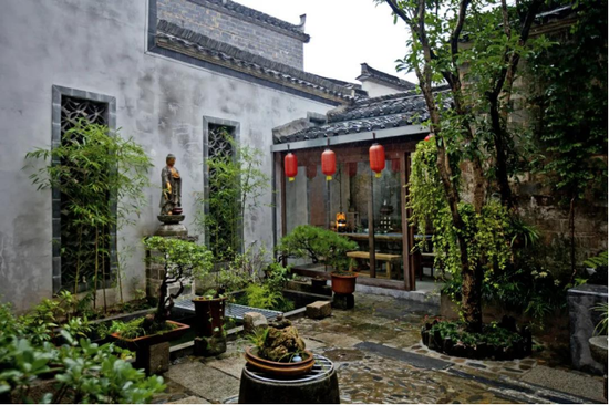 黟县晴园民宿庭院 (图源:黟县文化和旅游局)