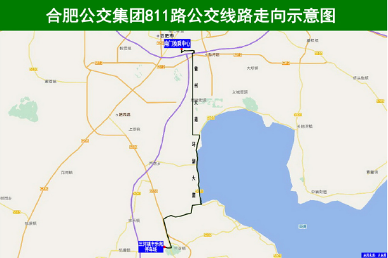  Hefei Xinkai Bus Line 811 leads to Sanhe Town