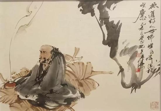 王涛《坐禅》39x54.5cm