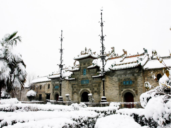 亳州市花戲樓景區雪景（圖源：安徽省文化和旅遊廳）