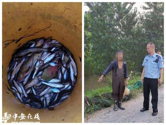 芜湖:民警江边查处非法捕捞行为