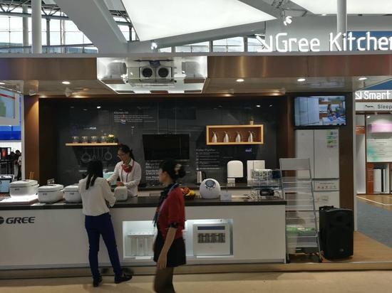 图为格力厨享区域展区