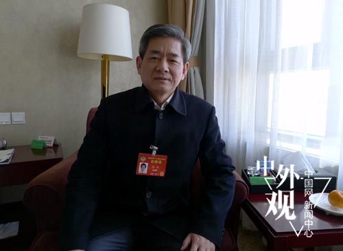 2017年3月,全国两会期间,全国政协委员、安徽省政协副主席赵韩接受中国网记者专访。中国网 李智/摄