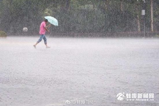 蚌埠市气象台2017年06月10日09时00分发布暴雨黄色预警。