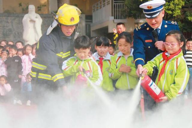 淮北市举办消防安全知识进校园活动