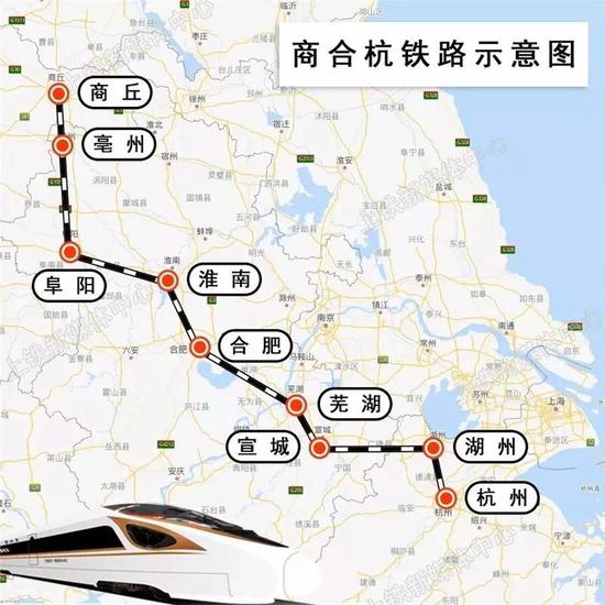 商合杭铁路示意图