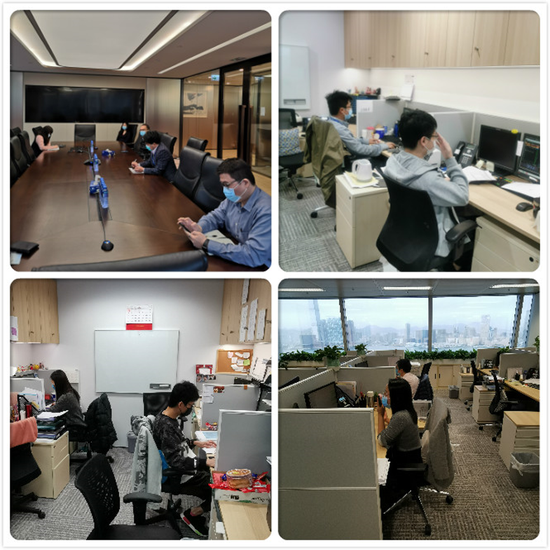 (图四 现场办公井然有序)
