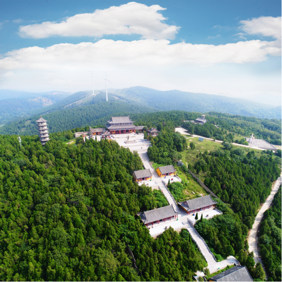 俯瞰淮南市八公山旅游景区