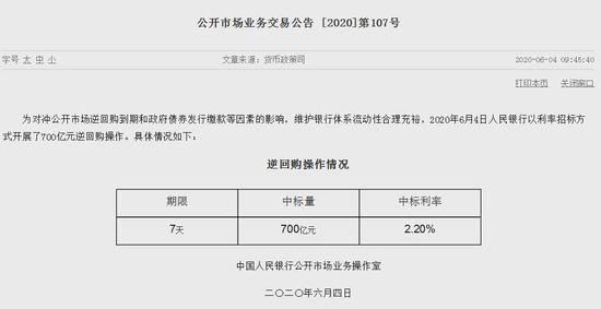 来源：央行网站