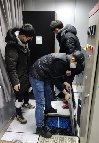 国创工作组在省卫健委新大楼抢时间部署网络