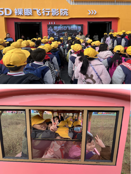 (同学们的张张笑脸在花海中绽放)