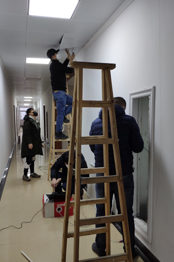 国创工作组在省卫健委新大楼抢时间部署网络