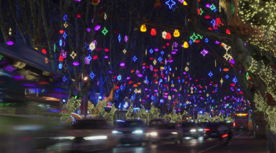  Greeting the Spring Festival, Langya, Chuzhou, dressed up as "bright" old business street