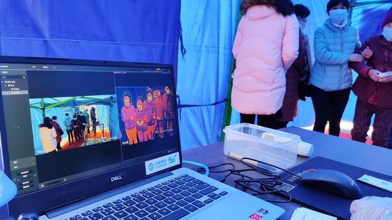 宿州市第一人民医院入口处部署移动5G红外测温应用