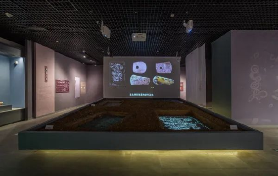 安徽博物院“凌家滩遗址”展厅。