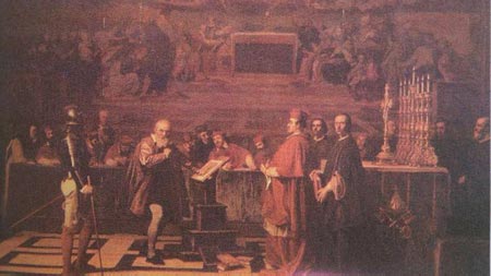 伽里略因支持哥白尼的日心说受审