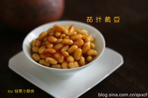 素食养生：茄汁黄豆