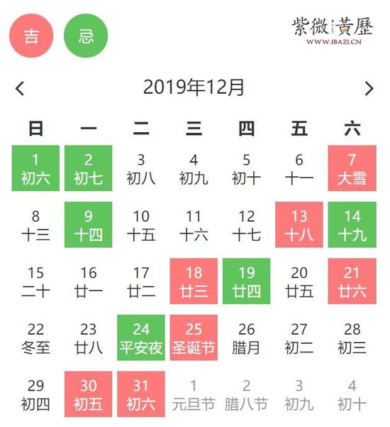 12月买车吉日