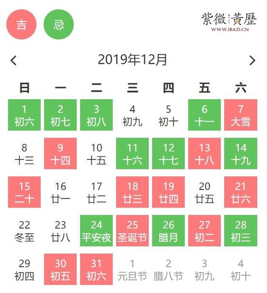 12月聚会吉日