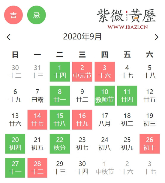 9月美容理发吉日