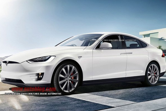 未来国产 特斯拉Model 3最新效果图曝光