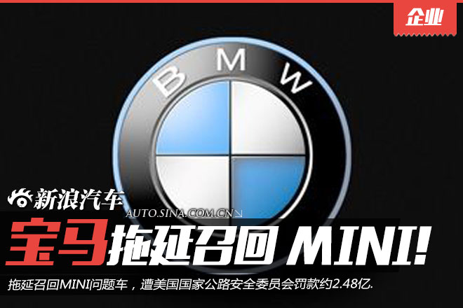 宝马拖延召回MINI问题车 被罚4000万美元